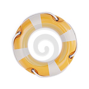 Lifebuoy isolated on a white background. 3d illustration