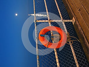 Lifebuoy and moon