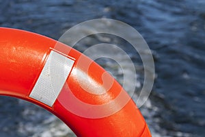 Lifebuoy in orange.