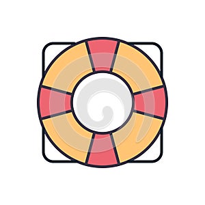 Lifebuoy related vector icon