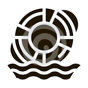 lifebuoy rescue tool icon Vector Glyph Illustration