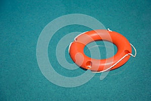 Lifebuoy in swimming pool