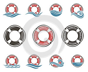 Lifebuoy symbol set