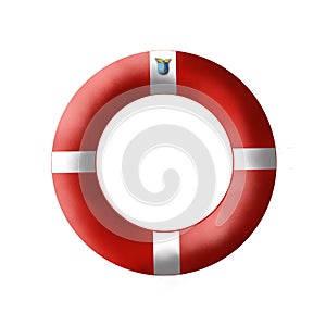 Lifebuoy themed frame. Summer theme, possibility to insert text.