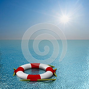 Lifebuoy on water