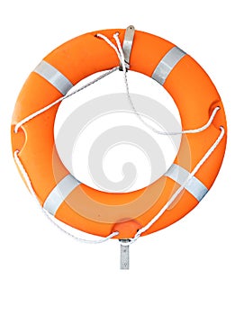 Lifebuoy on white background