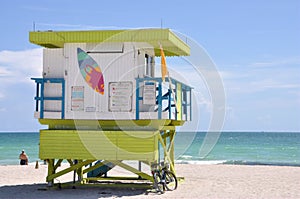 Lifegard cabin at Miami Beach