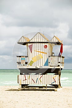 Lifeguard beach hut south beach miami