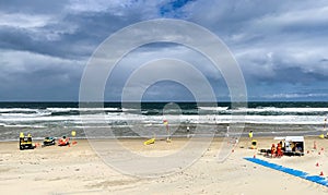 Lifeguard Beach Set Up in Coolum