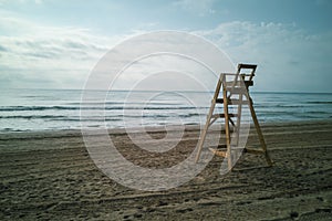 Lifeguard chair on the beach