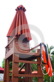 Lifeguard Chair at Poolside