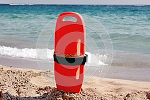 Lifeguard equipment on beach