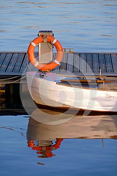 Lifeguard float on boat