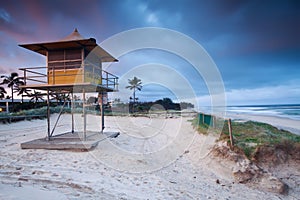 Lifeguard hut on australian beach