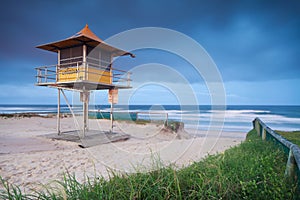 Lifeguard hut on australian beach