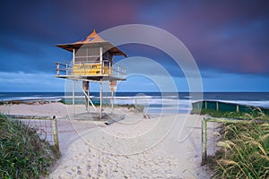 Lifeguard hut on australian beach