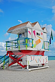 Lifeguard hut in Miami