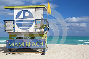 Lifeguard hut of Miami Beach