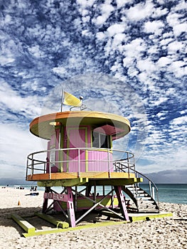 Lifeguard Hut Miami Beach, Florida, USA