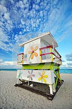 Lifeguard Hut at Miami South Beach, FL