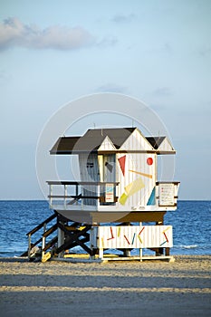 Lifeguard hut south beach miami florida