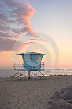 Lifeguard Hut at Sunset