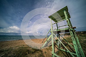 Lifeguard lookout on Tsilivi beach in Zante Island