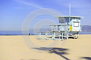 Lifeguard Stand in the sand, Venice Beach, California