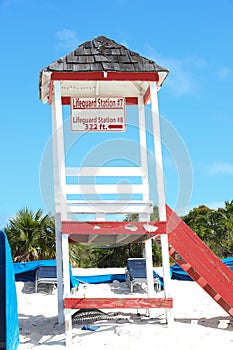 A lifeguard station on Beach