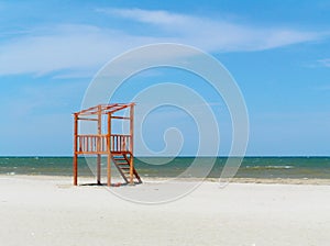 Lifeguard station on the beach