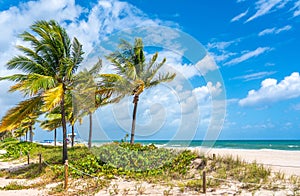 Lifeguard station on the beach in Fort Lauderdale, Florida USA