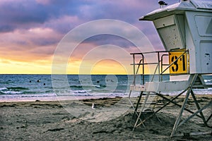 Lifeguard Station Surfers La Jolla Shores Beach San Diego California