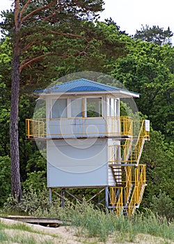 Lifeguard tower.