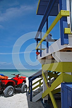 Lifeguard Tower and ATV on South Beach