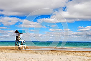 Lifeguard tower on a beach