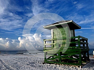 Lifeguard tower in Siesta Key