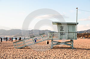 Lifeguard tower in California