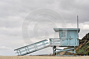 Lifeguard Tower on a Cloudy Day