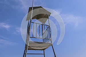 Lifeguard tower on Corfu, Greece