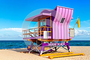 Lifeguard tower in Miami Beach