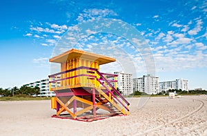 Lifeguard Tower in Miami Beach, Florida