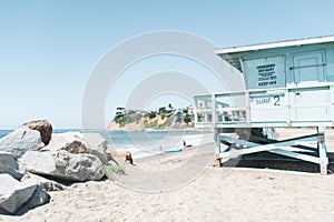 Lifeguard Tower Overlooking Beach