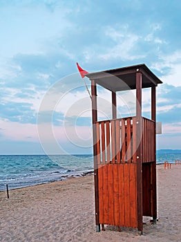 Lifeguard tower in Platamona