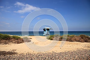 Lifeguard tower at the San Clemente State Beach