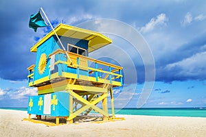 Lifeguard Tower in South Beach, Miami
