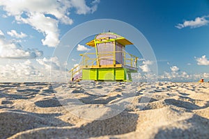 Lifeguard Tower in South Beach, Miami Beach, Florida