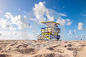 Lifeguard Tower in South Beach, Miami Beach, Florida