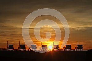 Lifeguard Towers in Venice Beach