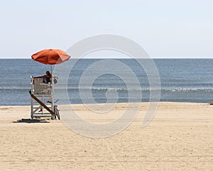 Lifeguard working