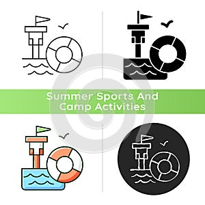 Lifeguarding training icon